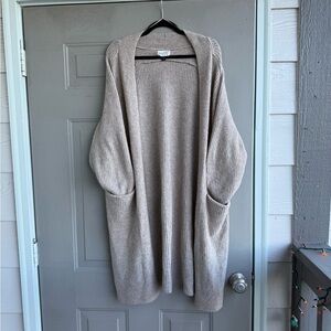 Universal Thread Beige Open-Front Cardigan